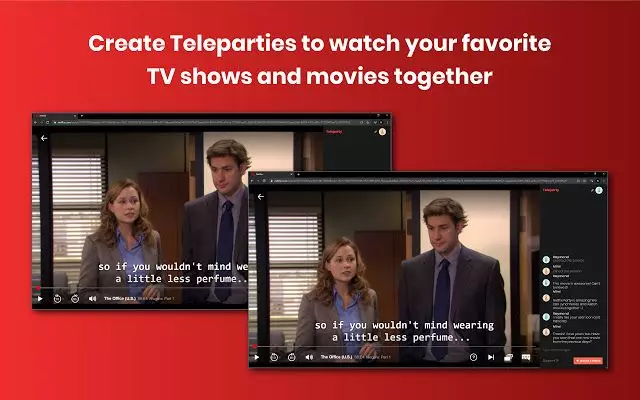 Teleparty synced up in action!