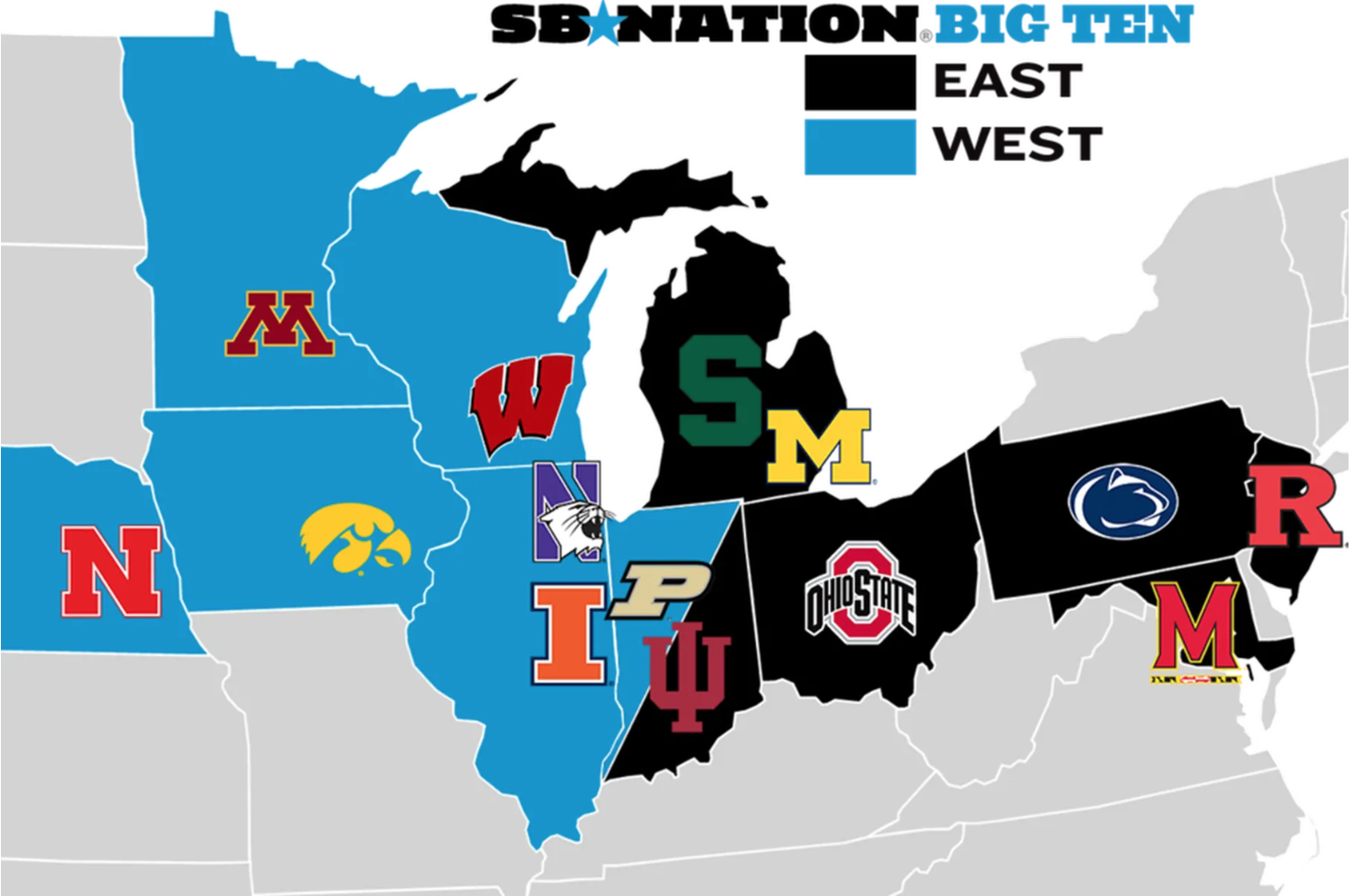 big 10 map